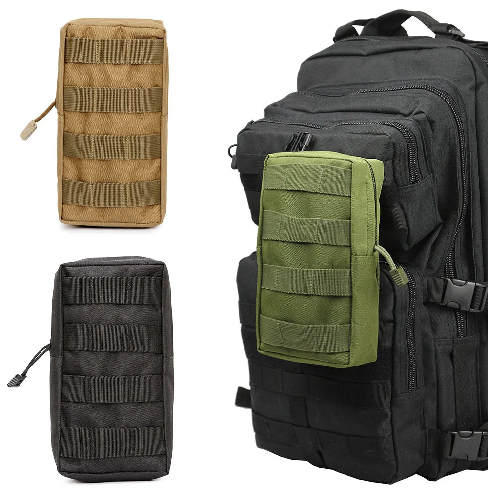 Outdoor Tactical Molle Waist Bag Oxford Camouflage Storage Fanny Pack for Hunting Backpack Tactical Vest Attachment