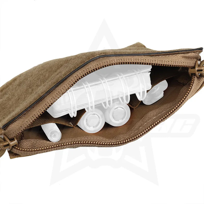 OPHIDIAN Hunting Vest Accessory Small Pocket Hook and Loop Pocket Storage Pocket Zipper Closure Pocket Insert Chest Gear