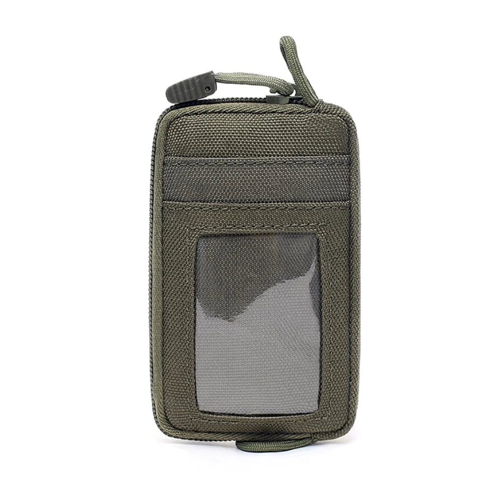 Mini EDC Tool Pouch Keychain Zipper Holder Earphone Key Wallet Coin Purses Utility Outdoor Hiking Hunting Accessories Waist Bag