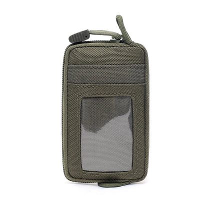 Mini EDC Tool Pouch Keychain Zipper Holder Earphone Key Wallet Coin Purses Utility Outdoor Hiking Hunting Accessories Waist Bag
