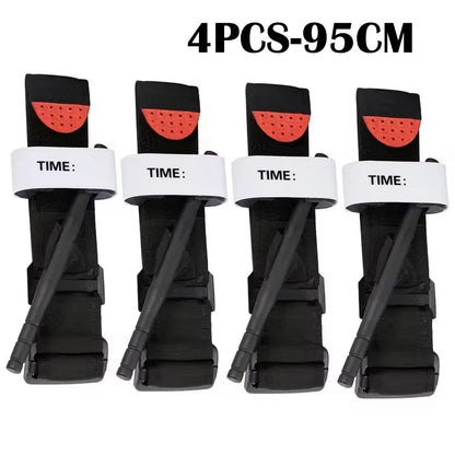 Tactical Survival Combat Tourniquet, 65/75/95cm Rotating Tourniquet, Medical Emergency Belt for Outdoor 2/4 pcs CAT