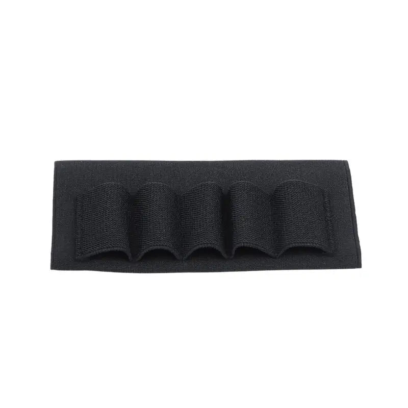 Durable 5-Round Buttstock Shell Holder Pouch Elastic Anti-Slip for 12GA 20GA Shotguns