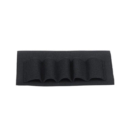 Durable 5-Round Buttstock Shell Holder Pouch Elastic Anti-Slip for 12GA 20GA Shotguns