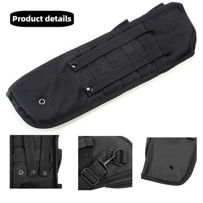 50cm/19.68inch Molle Tactical Shotgun Scabbard Rifle Gun Case Padded Carry Bag Outdoor Molle Air Gun Holster Protective Shoulder Bag Hunting Accessories