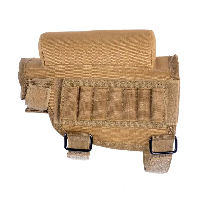 Multifunctional Tactical Buttstock Pouch Cheek Rest, Universal Gun Stock Bag with Molle, Outdoor Hunting Shooting Accessories