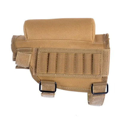 Multifunctional Tactical Buttstock Pouch Cheek Rest, Universal Gun Stock Bag with Molle, Outdoor Hunting Shooting Accessories