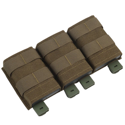 Triple Medium 5.56 Magazine Bag, Tactical Vest Magazine Bag, M4 KYWI MAG Magazine Bag, Tactical Hunting Airsoft equipment