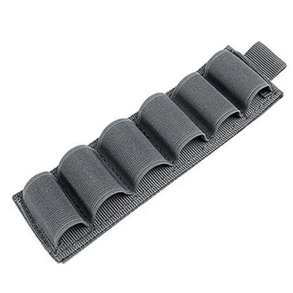 Tactical Outdoor 6 Round Shotgun Shell Holder Ammunition Pistol Bullet Reload Holder with Adhesive Backing Sticker For 12 Gauge