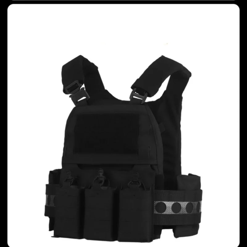 V5 PC Quick Dismantling Tactical Vest with Triple Pack Built in Clipper and Multi Functional MOLLE Outdoor Hunting Equipment