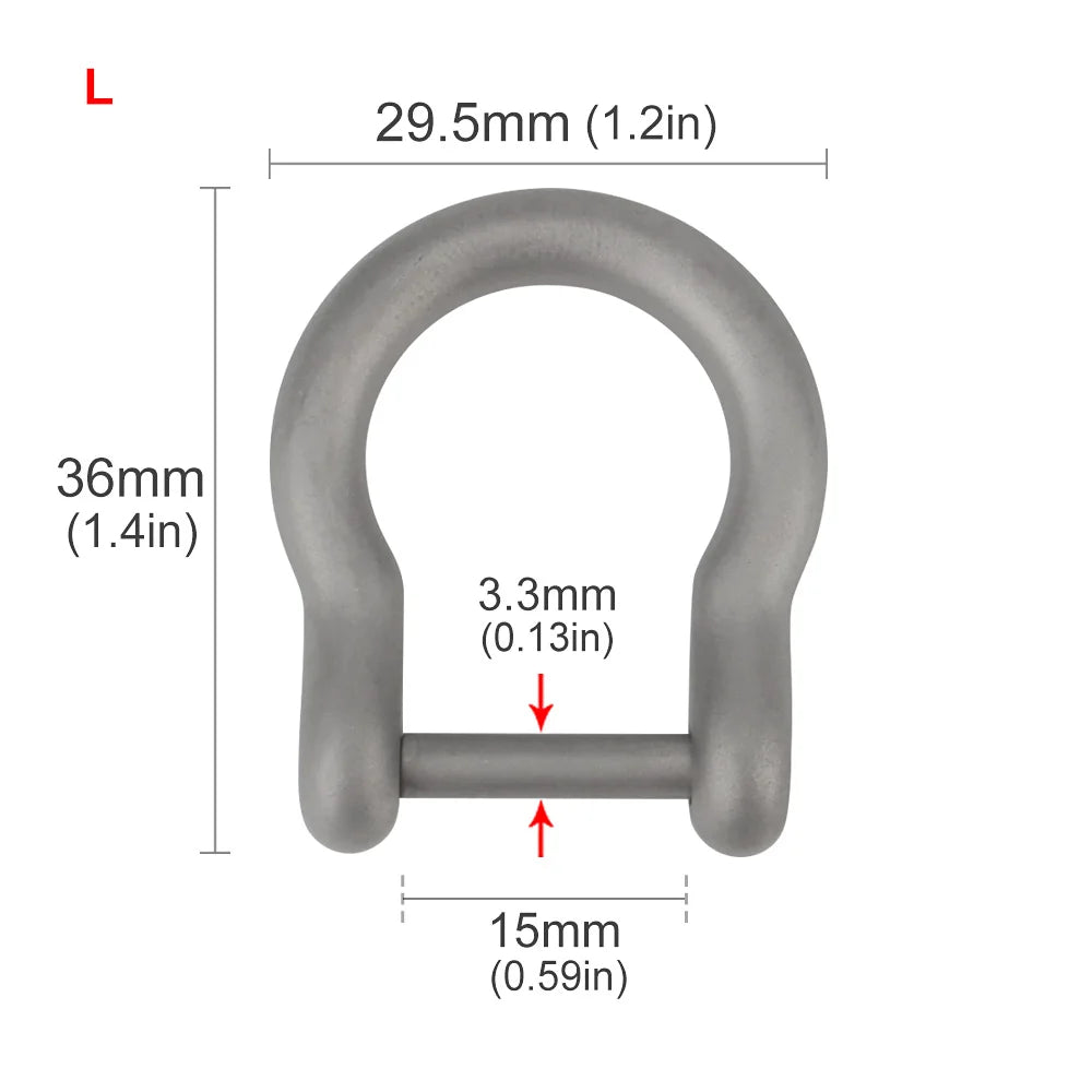U Shape Titanium Alloy Horseshoe Buckle Detachable Hook Keychain Outdoor Tool EDC