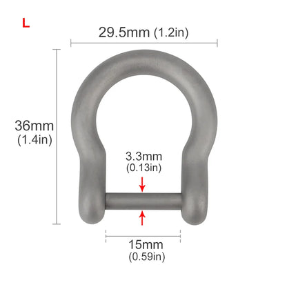 U Shape Titanium Alloy Horseshoe Buckle Detachable Hook Keychain Outdoor Tool EDC
