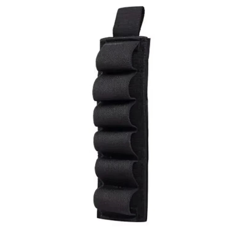 6-Slot Tactical Shotgun Shell Pouch MOLLE Ammo Bag Velcro Nylon Holder for Hunting