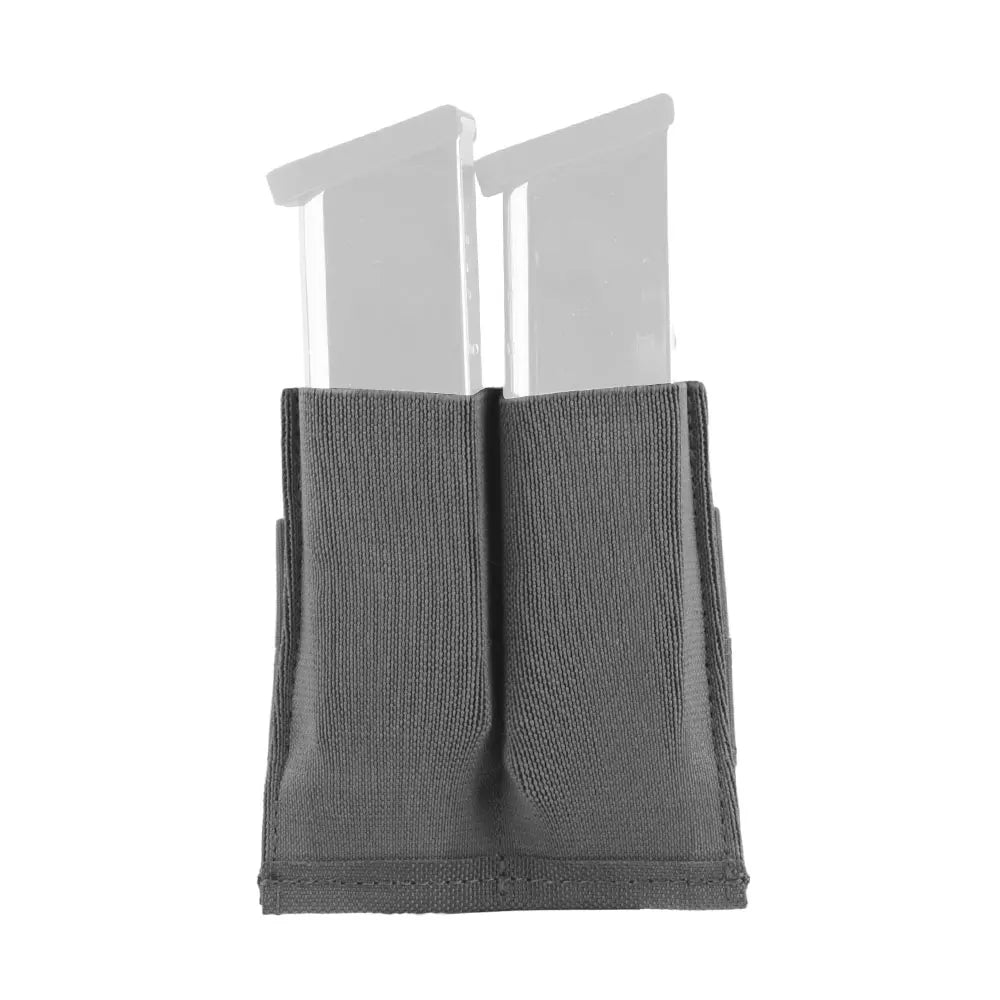 OPHIDIANTAC Lightweight Elastic Double 9MM Mag Pouch Back MOLLE Design for Plate Carrier or Chest Rig