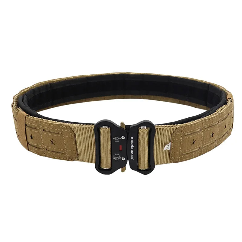 Military Tactical Belt Quick Release Metal Buckle Nylon Combat Waist Belt Multicam Camouflage Outdoor Hunting Airsoft Training