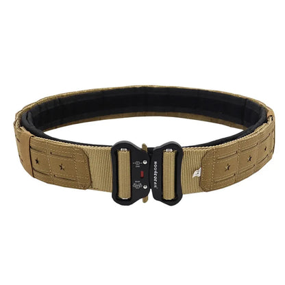Military Tactical Belt Quick Release Metal Buckle Nylon Combat Waist Belt Multicam Camouflage Outdoor Hunting Airsoft Training