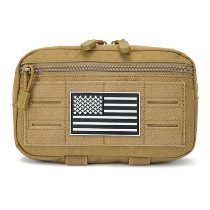 Outdoor Utility Waist Pouch Modular Attach Accessory Bag Multilayer Storage Pocket for Hiking Camping Travel