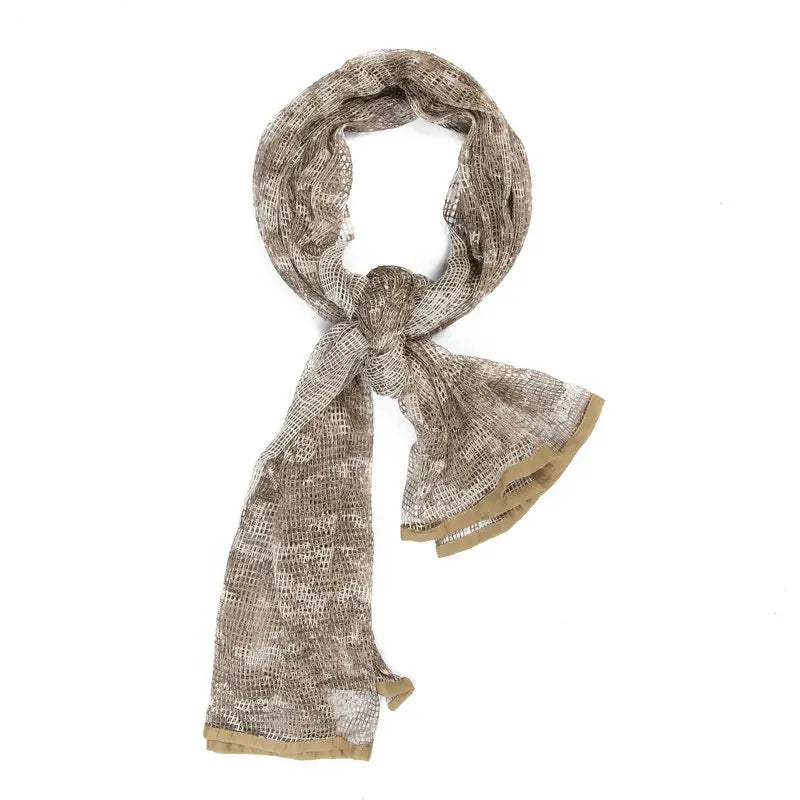 Camouflage mesh scarf sniper veil camouflage mesh face scarf veil head wrap suitable for outdoor camping hiking hunting shooting