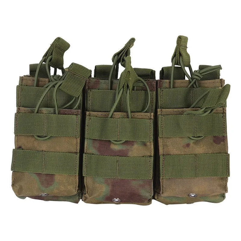 Molle Pouch Triple Magazine Pouch Double-Layer Mag Pouches Universal Cartridge Holder for M4 M14 M16 AK AR