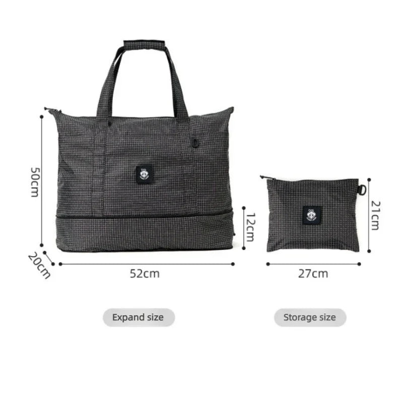 Large Capacity Expandable UHMWPE Travel Bag Waterproof Foldable Duffle Handbag for Outdoor Camping Sports Overnight Travel Trip