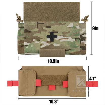 KRYDEX Tactical First AID Trauma Pouch Roll Up Medic Pouch EMT IFAK Dangler Drop Dump Pouch for Vest Chest Rig