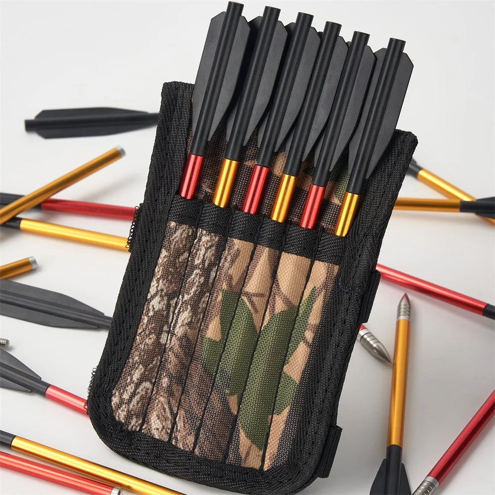Mini 6.25 Inch Archery Crossbow Arrow Bag Portable Short Arrow Bag 6 12 Hold 6mm Arrows Bag Outdoor Shooting Hunting Accessories