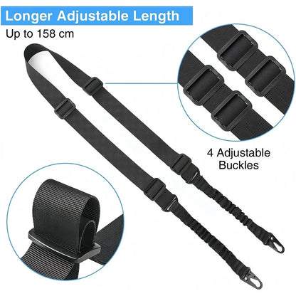 2 Points Tactical Sling Adjustable Shoulder Strap with QD Buckle Outdoor Hunting Camping Accessory