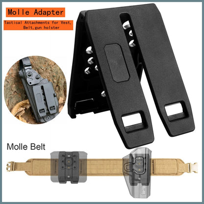 Gun&Flower MOLLE Adapter, Polymer Modular Attachment for Gun Holsters/Magazine Pouches. Fits Molle Belt/Molle Vest