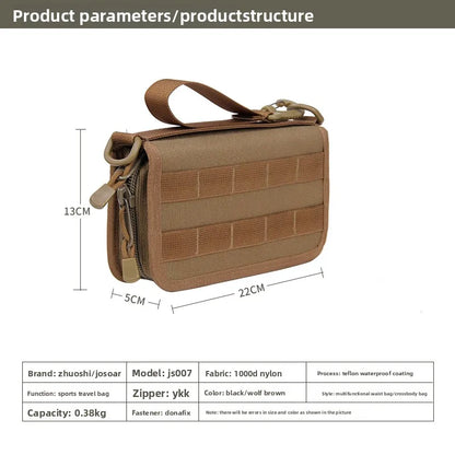 Tactical Hand Wallet 1000D Nylon Molle Pouch Waterproof Card Holder Purse Multi Pocket Storage Bag Outdoor Travel Hand Carry Bag