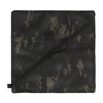 Tactical Style Mesh Pouch Outdoor Camping Travel Clothing Hat Storage Bag Clutter Recycling Pack Breathable Quick Drying 16x16"