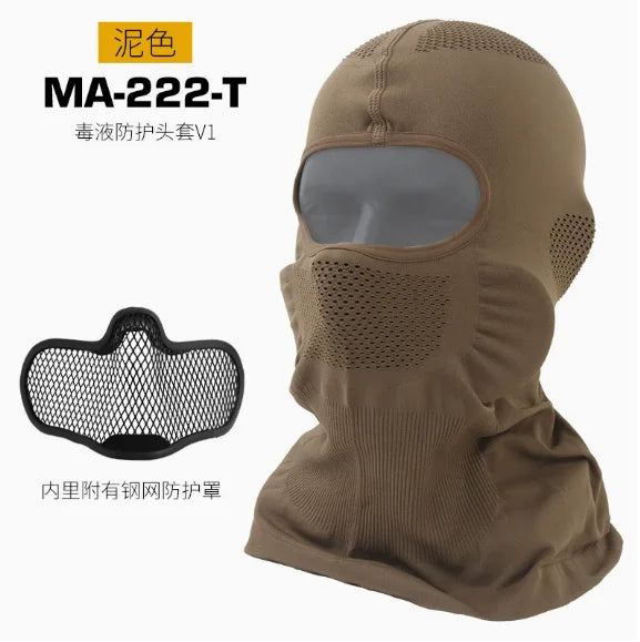 /Tactical Venom Balaclava V1 Breathable Full Face Mask with Steel Mesh Protection Airsoft Paintball Combat Shooting Hunting Gear
