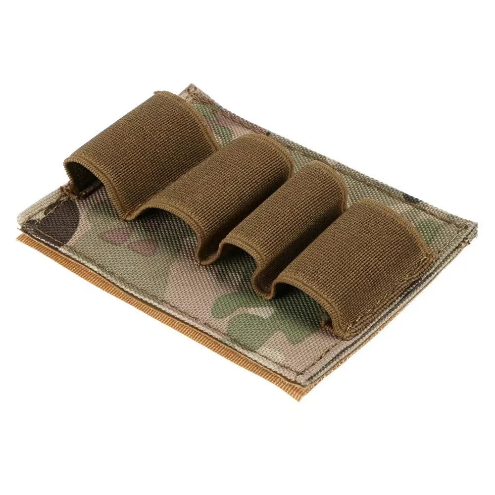 1PC Outdoor 4‑Hole Velcro Tactical Tool Pouch Multifunctional Expansion Bullet Bag Bulk Storage Utility Backpack Accessory Bag