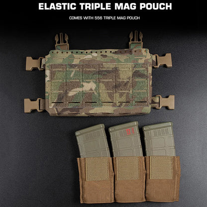 Tactical MK5 Chest Rig Molle SS MKV Micro Fight Chassis Placard 5.56 Triple Magazine Pouch Hunting Airsoft Chest Rig Vest Gear