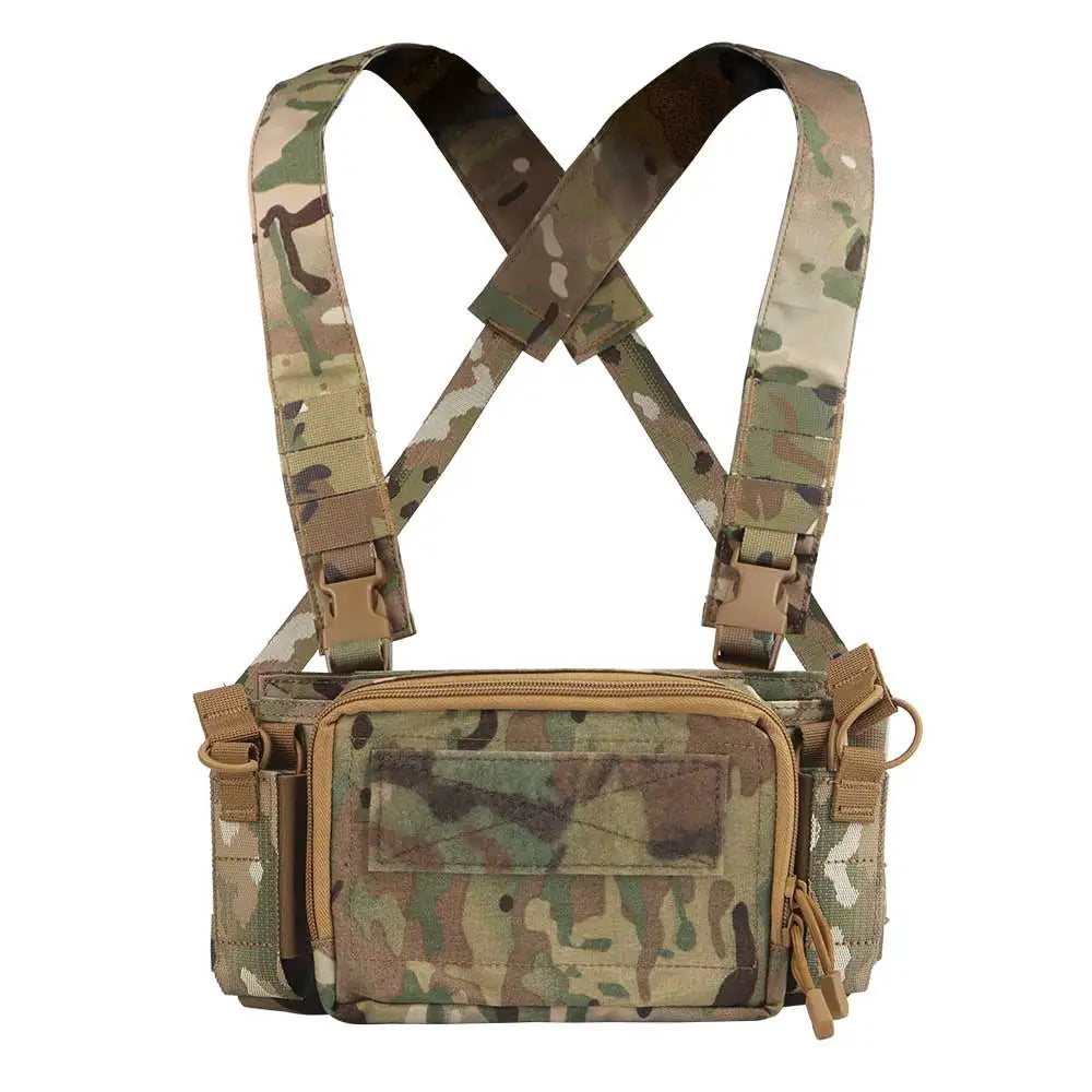 D3CRM Tactical Chest Rig Lightweight With 9mm/5.56 Mag Bag Quick Release Outdoor    Hunting Vest CS Match Wargame Chest Rig Gear
