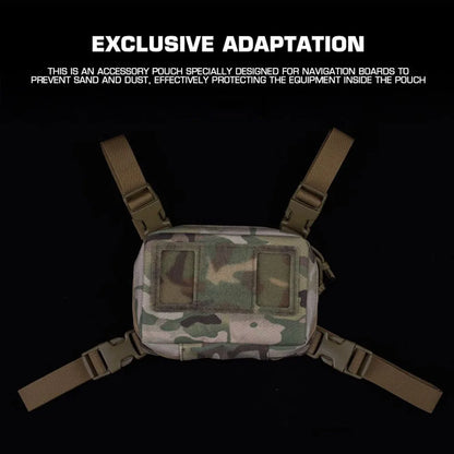 Tactical Bag Phone Folding Navigation Board Pouch Double Zipper Outdoor Hunting Airsoft Dustproof Mobile Phone Protective Bag