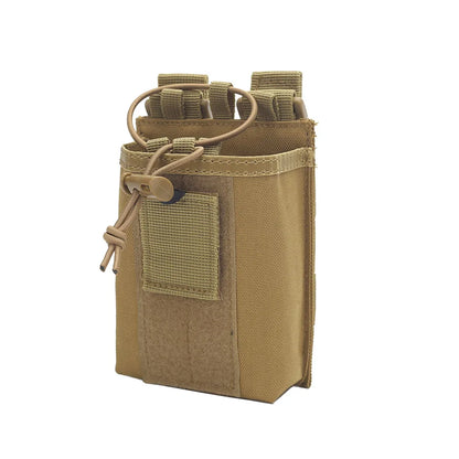 Tactical Molle Radio Walkie Talkie Pouch Outdoor Portable Radio Interphone Holster Carry Bag Adjustable Universal Radio Holder