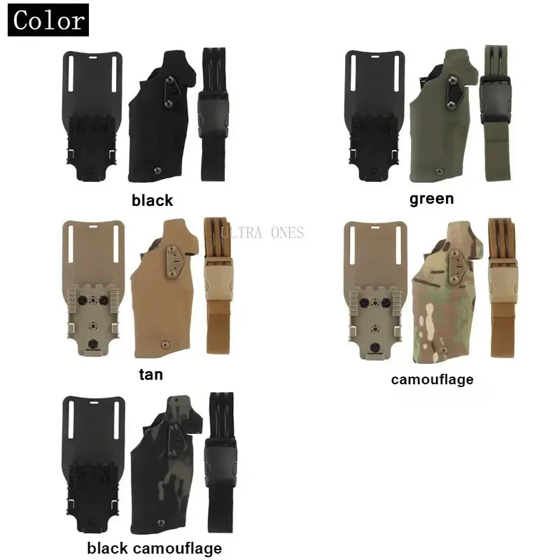 Airsoft Tactical Holster for G17 Gen4 19 with X300 X300U Light Quick Release Pistol Case with Strap Shooting Accessories