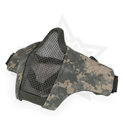 Outdoor cycling mask carbon steel mesh breathable half face mask CS field protection mask