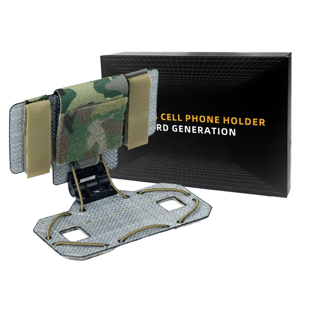 BOOIU MOLLE Foldable Navigation Board Airsoft Mobile Phone Holder Mount Airsoft Hunting  Tactical Vest Chest Outdoor Gear