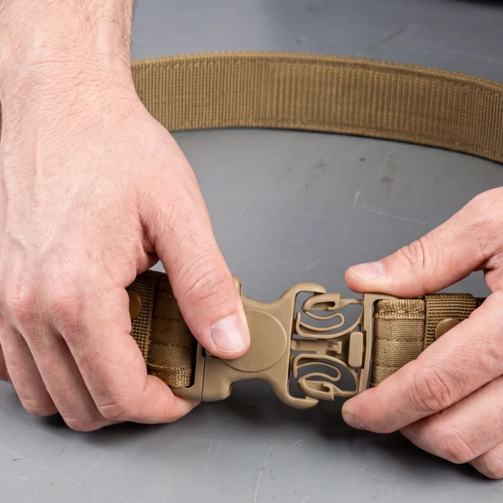 Army Style Combat Belts Quick Release Tactical Belt Fashion Men Military Canvas Waistband Outdoor Hunting Hiking Tools 8 Colors