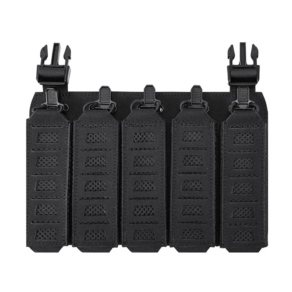 SINAIRSOFT Tactical MP5 MP7 Magazine Pouch With Hook&Loop and Elastic Retention Straps For Vest Chest Rig Accessories