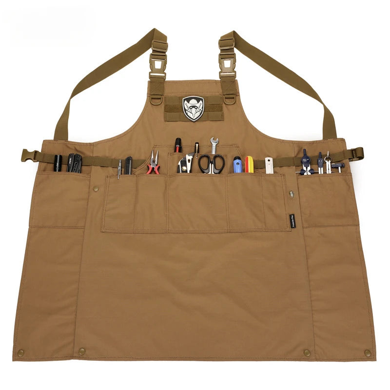 Tactical Vest Apron Men Women 12 Pockets Camouflage Work Apron Outdoor Clothes Accessories Camping Picnic Garden  Wear-resisting