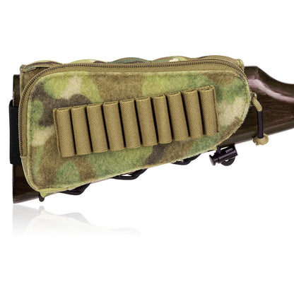 KRYDEX Rifle Buttstock Stock Pack Cheek Rest Gun Pouch Tactical Shell Holder Shot Hunting Gear Combat Accessories Right Hand