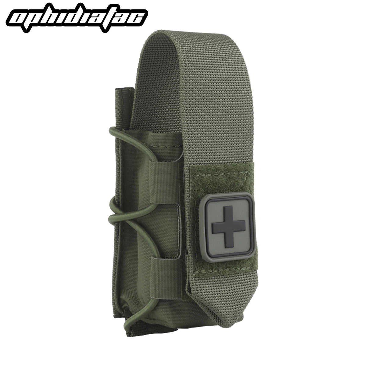 OPHIDIANTAC Tactical Tourniquet Pouch Universal Molle Medical Tool Carrier Vertical Flap Cover Bag for Hiking Hunting Outdoor