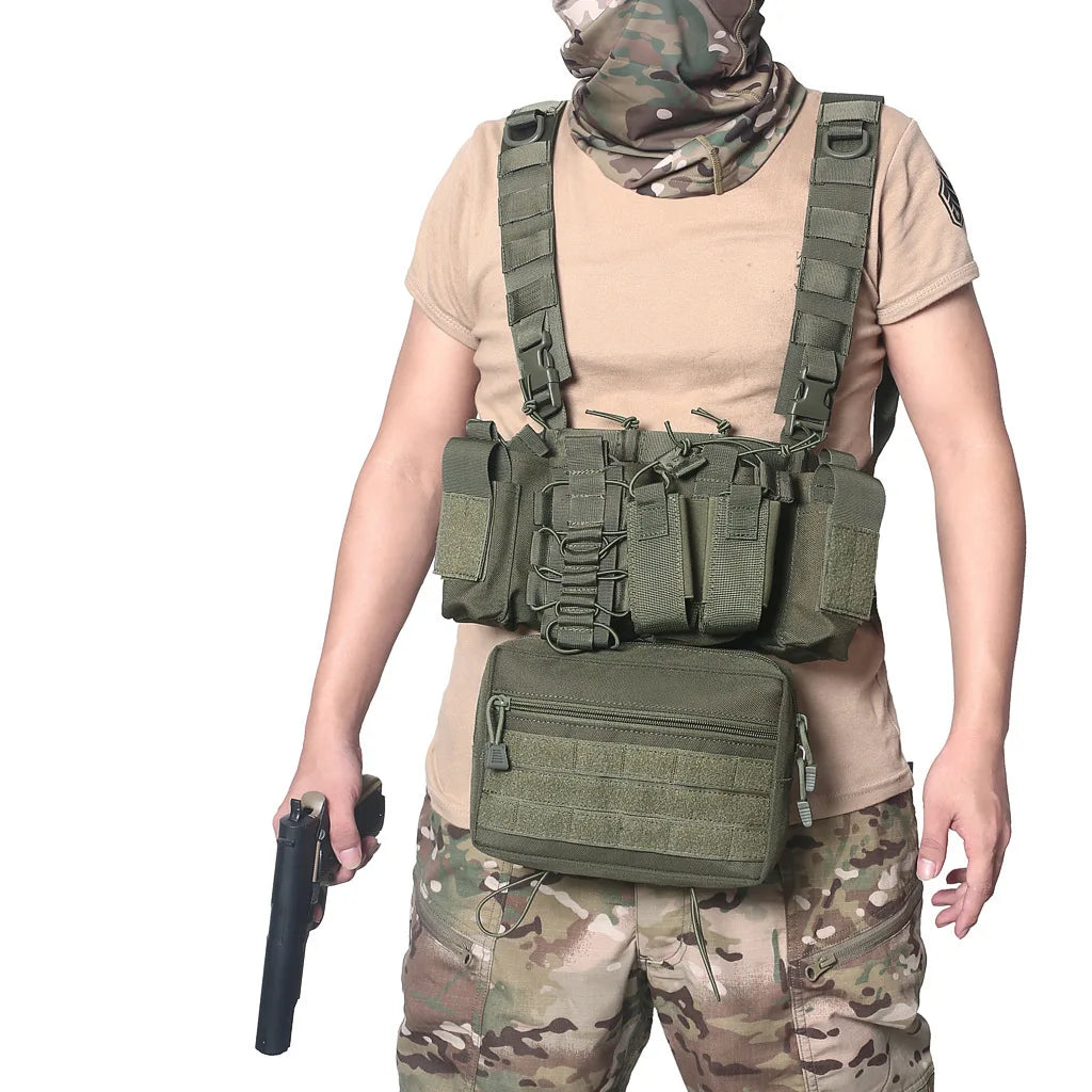 Hunting TCM Chest Rig Tactical Vest Magazine Pouch Holster Molle System Waist Vest Shooting Training Men Uniform Vest
