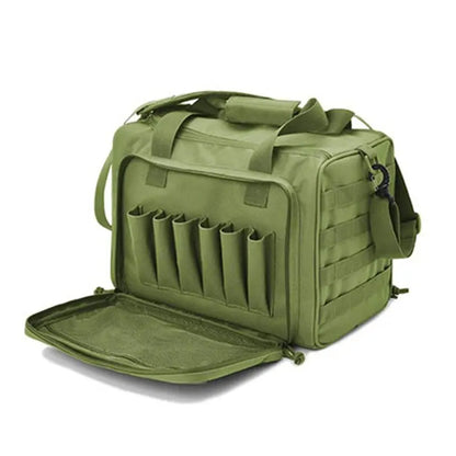 Tactical Gun Range Bag Molle System Pistol Case Storage Pouch Outdoor Hunting Nylon Shoulder Pack for Shooting Rifle