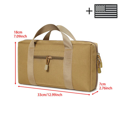 Outdoor sports handbag multifunctional tool storage bag partition storage design widened ribbon handle