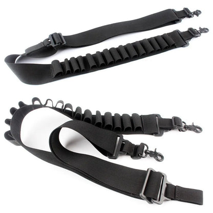 15 Rounds Tactical Shotgun Bullet Belt Multifunctional Tactical Two Point Shooting Gun Sling Outdoor Hunting Accessories