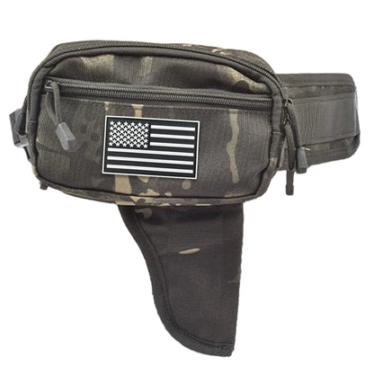 Hunting hidden waist bag with adjustable waistband and cushioning pad suitable for cycling, hiking, hunting and other scenes