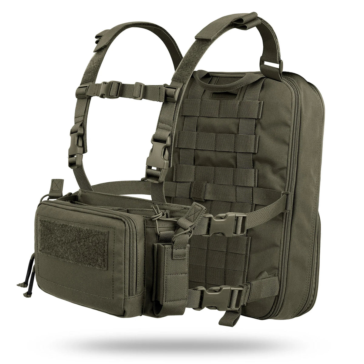 KRYDEX Expandable Flatpack D3 Backpack with Tactical D3CR Chest Rig Rifle AK M4 Magazine Pouch Hiking Hunting Bag Vest