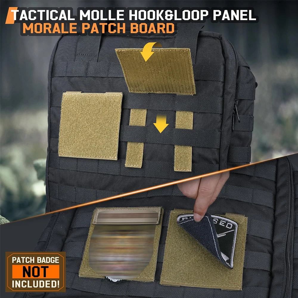 2Pcs Molle Patch Panel Tactical Hook & Loop Adapter Panel Morale Patch Board for Molle Accessories Plate Vest Carrier Backpack
